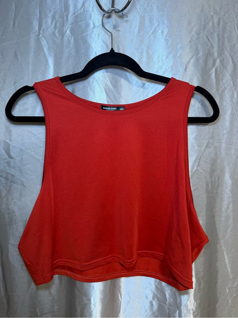 Shein Red Crop Tank Top - Sleeveless Women's Top Size 3XL